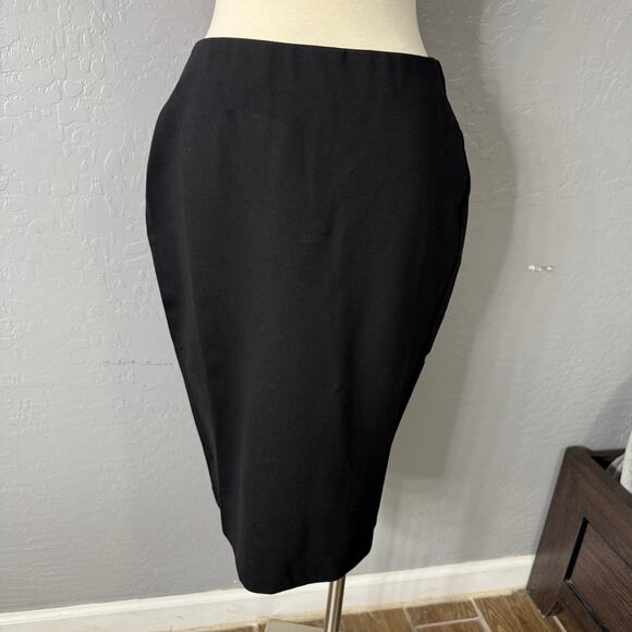 Quince Ultra-Stretch Ponte Pencil Skirt, Black, S - Picture 1 of 5